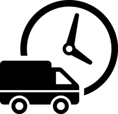 Logistics Delivery Truck And Clock Laser Cut Svg File, Free Vectors File
